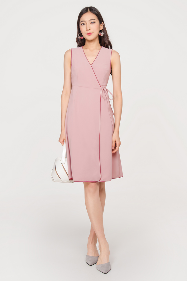 Rosaleen Piped Wrap Dress