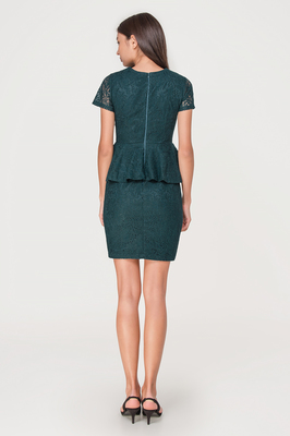 Melissa Lace Peplum Dress