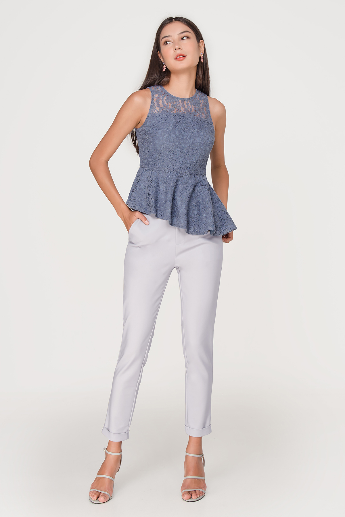 Asymmetrical peplum hot sale top