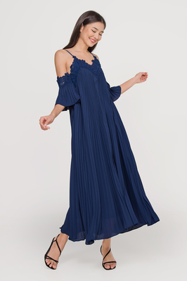 Florence Pleated Off Shoulder Maxi