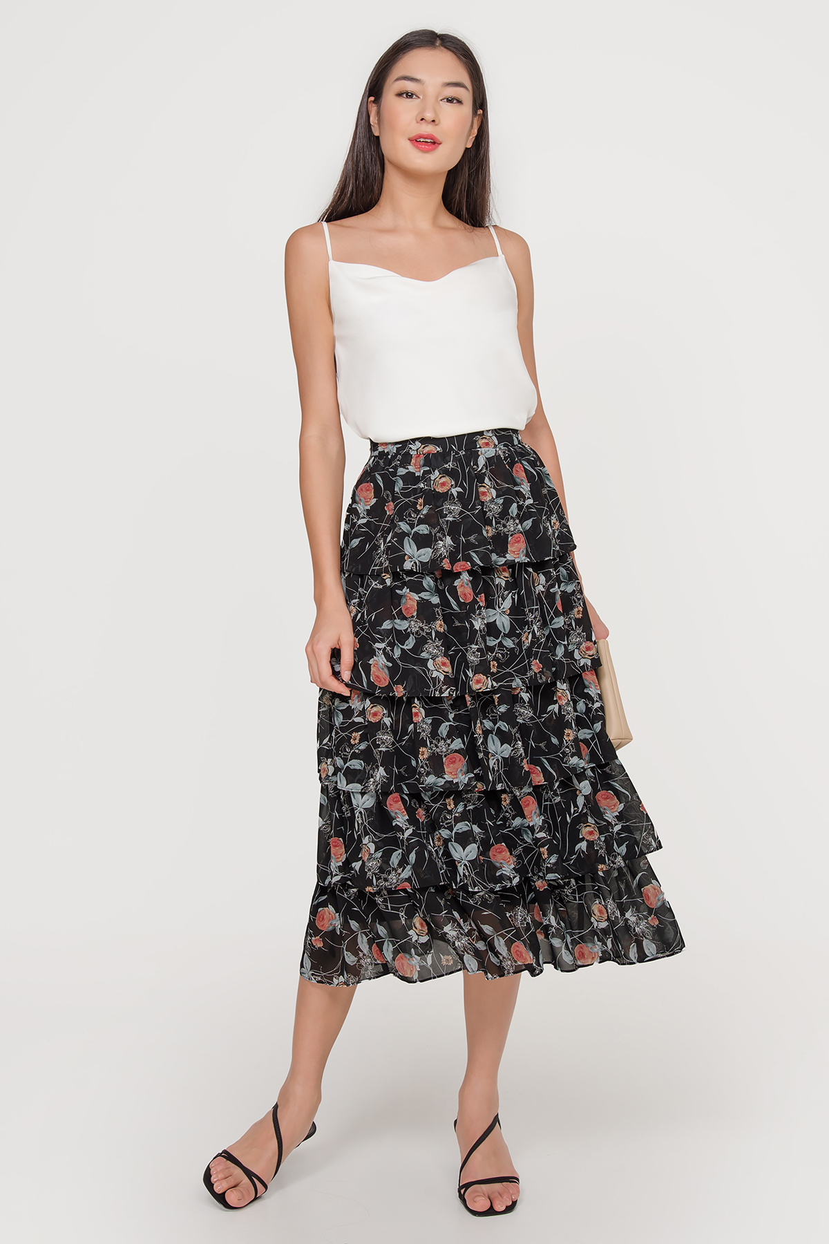 Fayth • Bellarose Tiered Midi Skirt