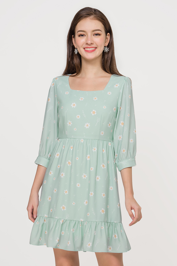 Periwinkle Puff Sleeve Dress