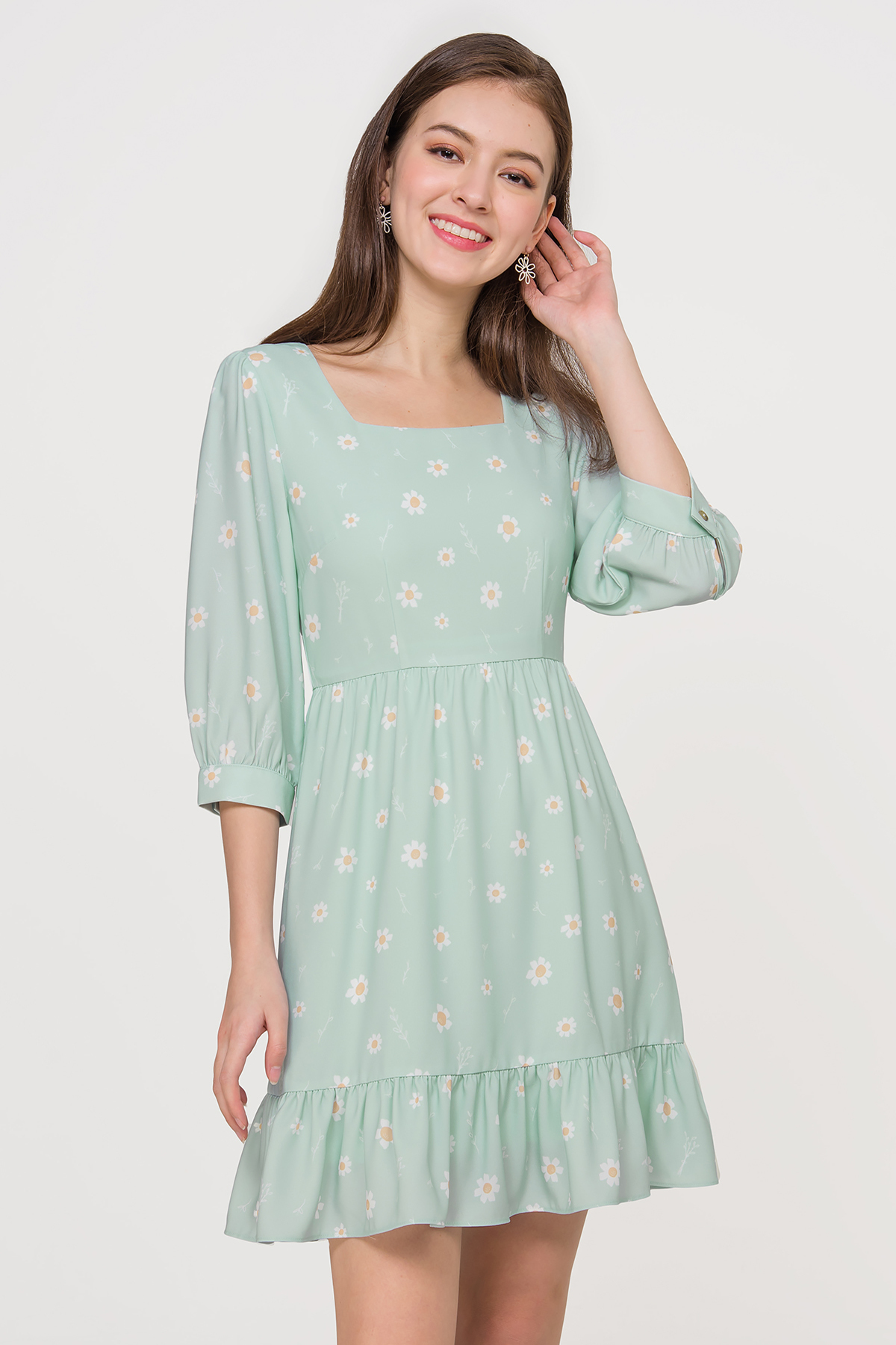 Fayth • Periwinkle Puff Sleeve Dress