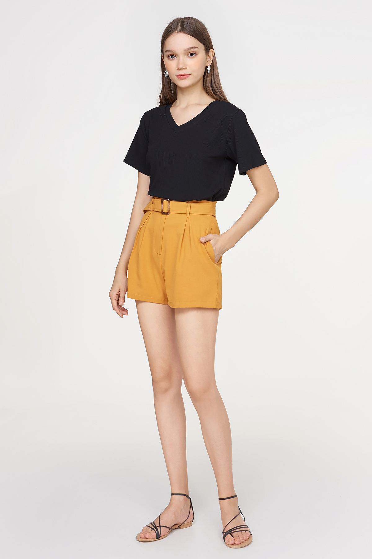 Yellow best sale paperbag shorts