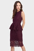 Victoria Crochet Peplum Dress