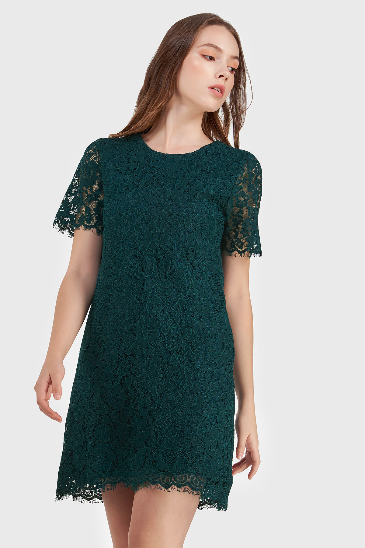 Oasis lace clearance back shift dress