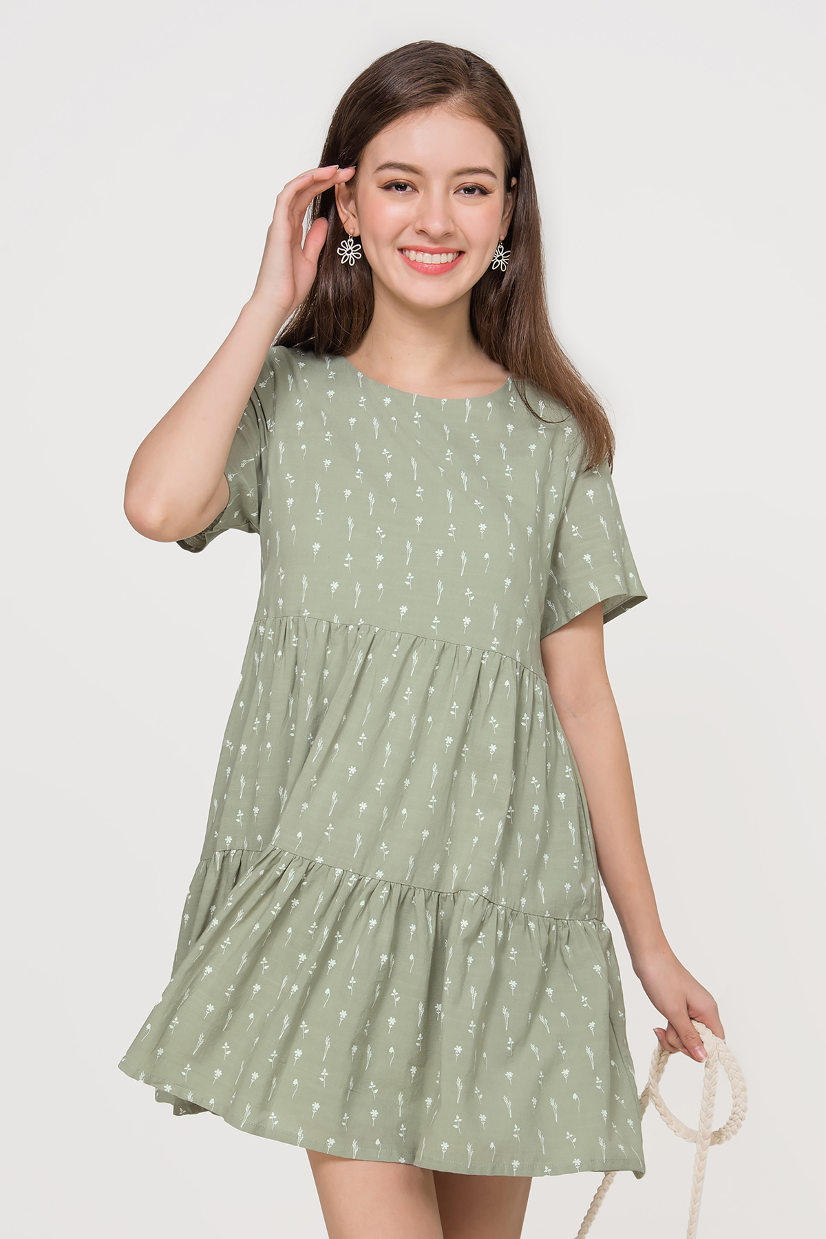 olive babydoll dress