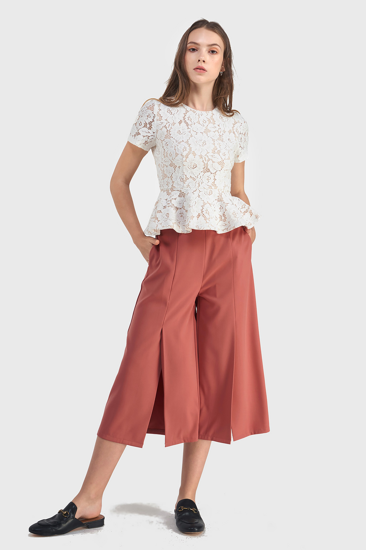 Fayth • Soiree Lace Peplum Top