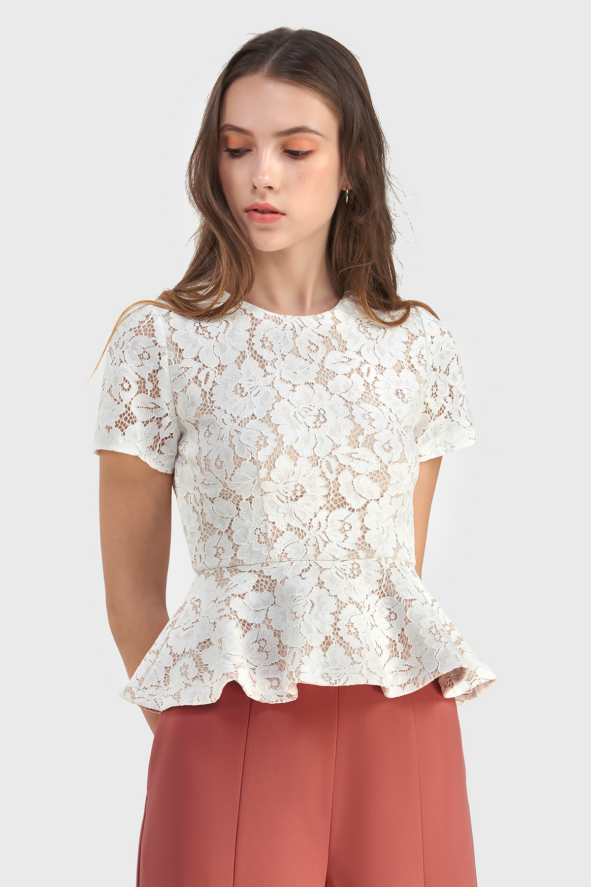 lace peplum top