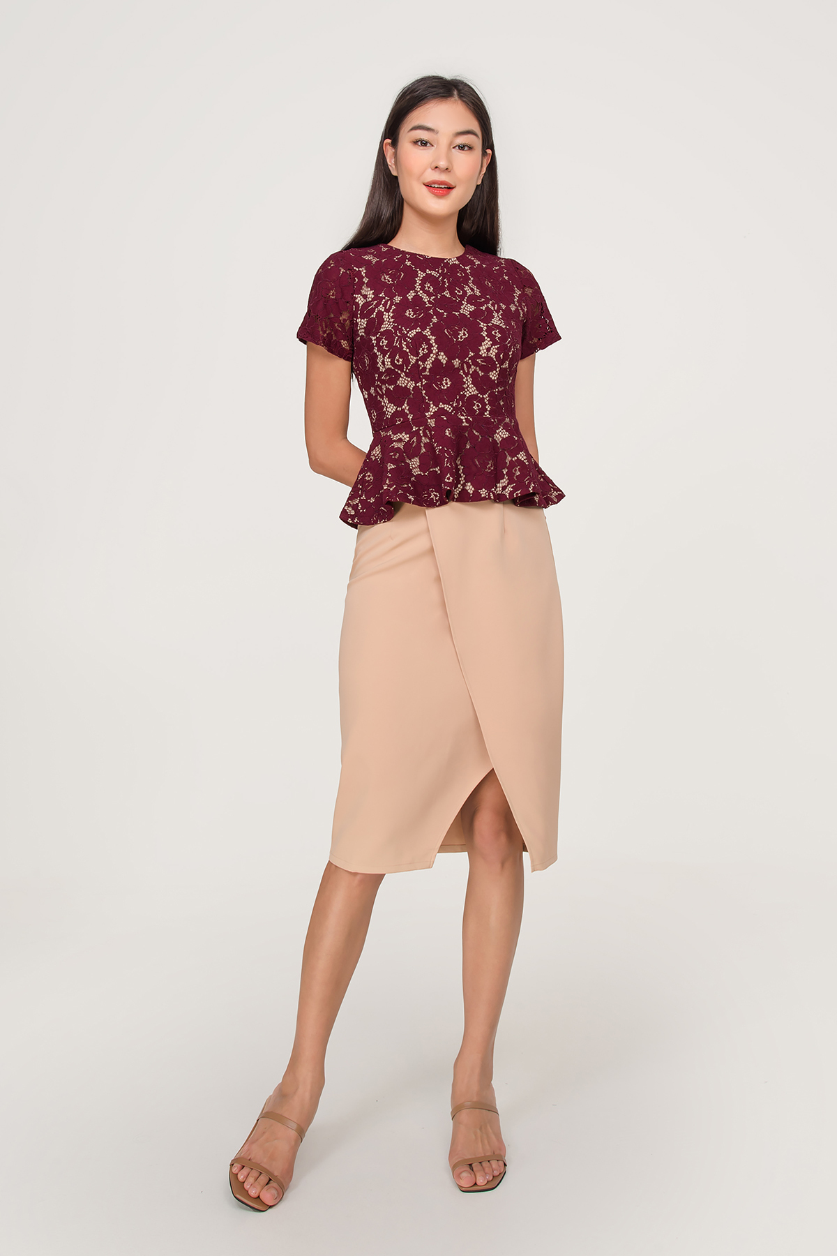 Fayth • Soiree Lace Peplum Top