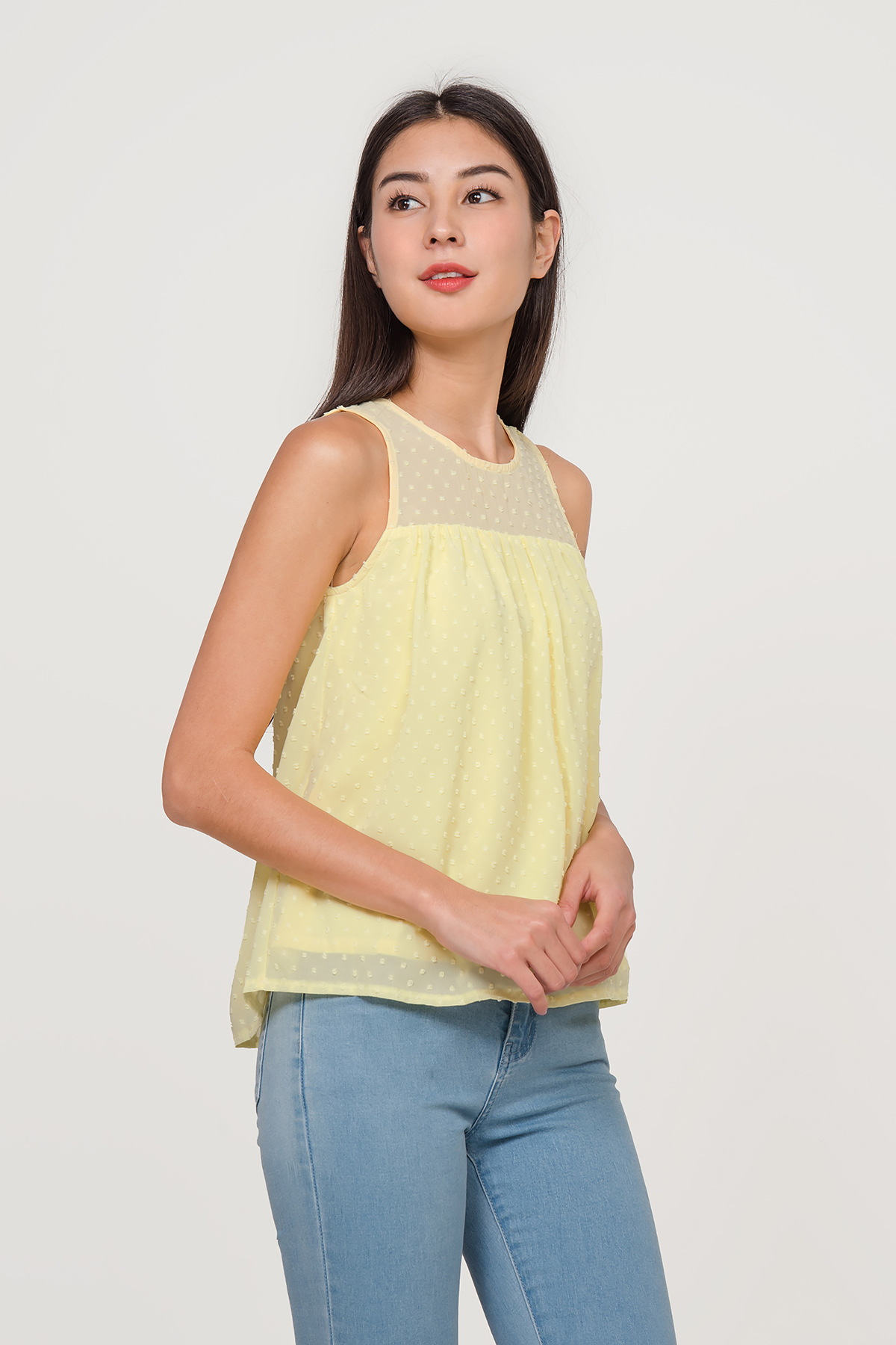 yellow babydoll top