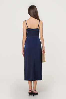 blair cowl midi neck dress fayth