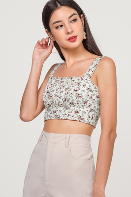 Pansy Ruched Bustier Top