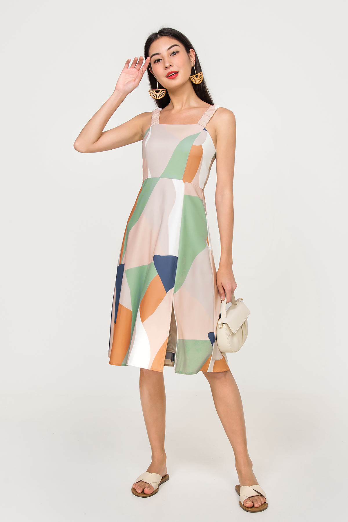 theory side slit midi dress