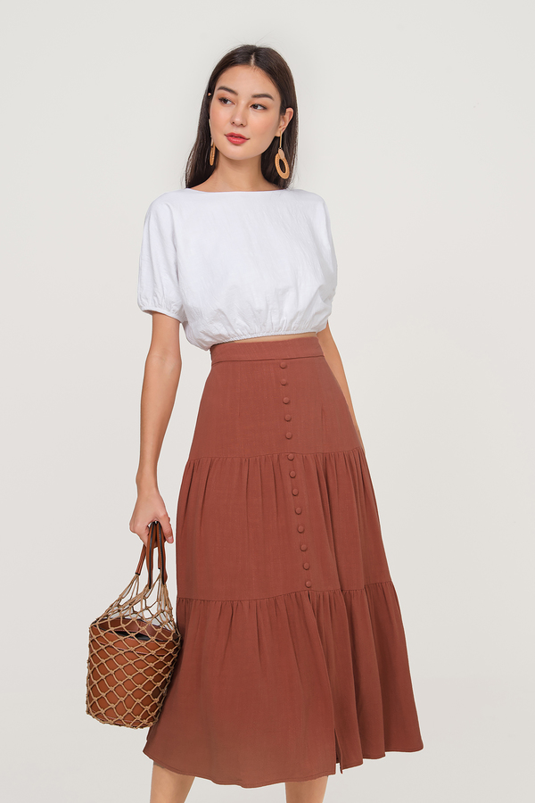 Kassie Linen Midi Skirt