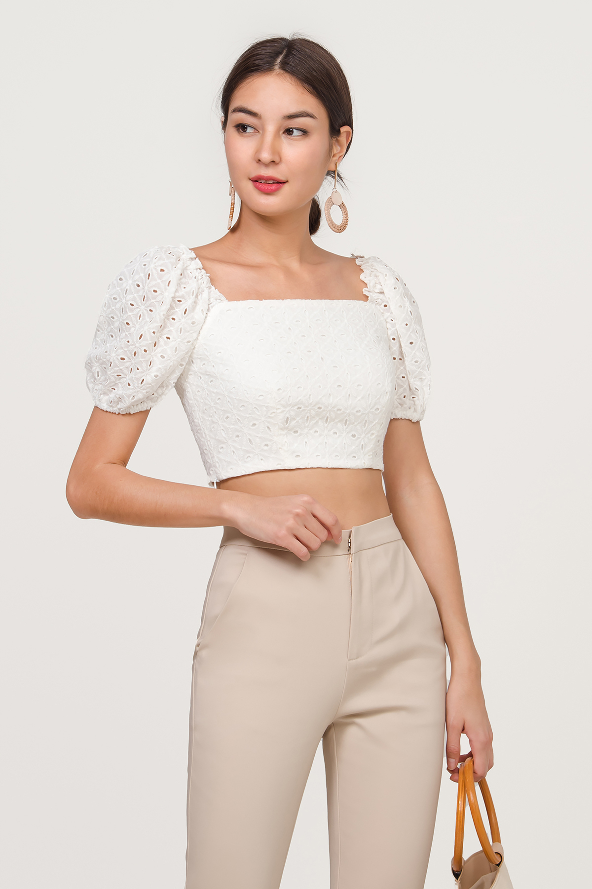 Fayth • Zyla Eyelet Puff Sleeve Top