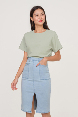Astrid Denim Midi Skirt