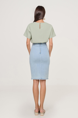 Astrid Denim Midi Skirt