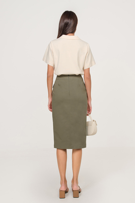 Shelbie Slit Pocket Midi Skirt