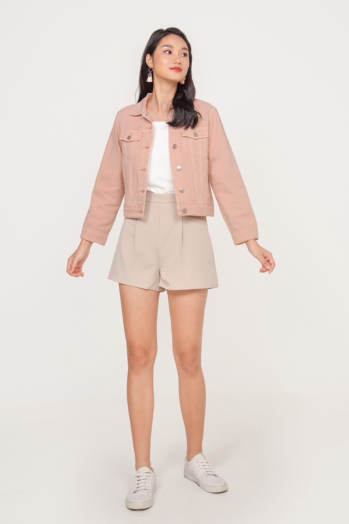 chanel pink denim jacket