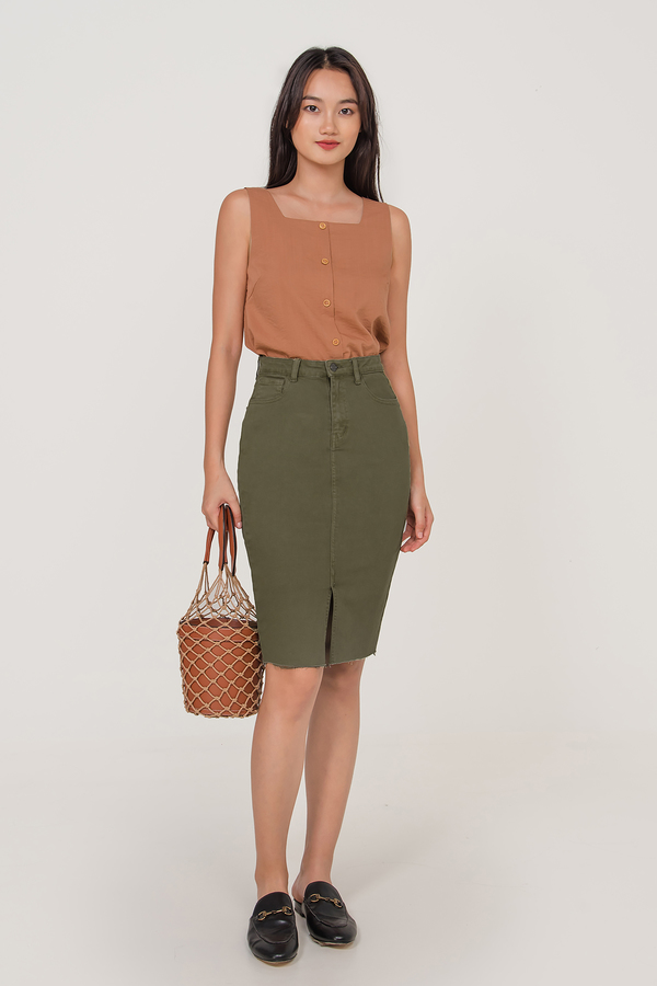 Staten Denim Midi Skirt