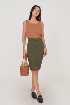 Staten Denim Midi Skirt