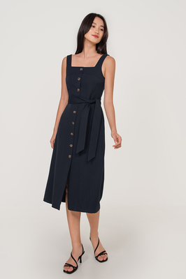 Adrienne Button Midi Dress