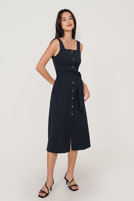 Adrienne Button Midi Dress