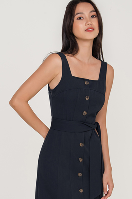 Adrienne Button Midi Dress