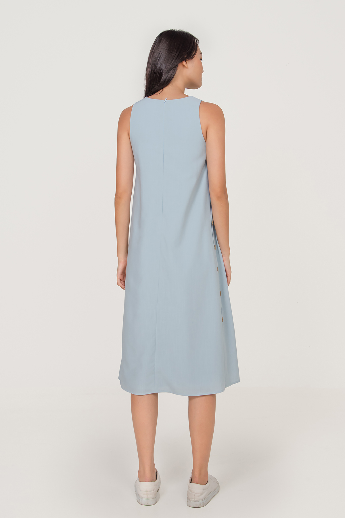 side button down dress