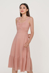 Bonni Lace Ruched Midi Dress