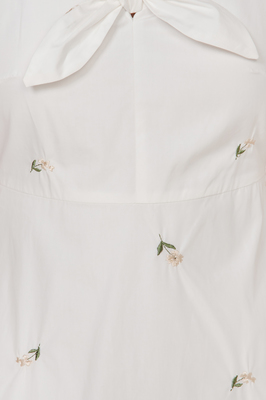 Sage Embroidered Tie Front Dress