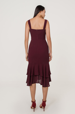 Isobelle Pleated Tie Straps Midi