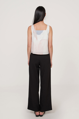 Abstract Square Neck Top
