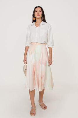 Abstract Flare Skirt