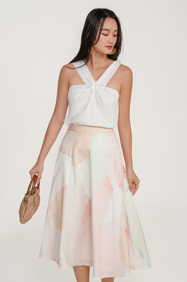 Abstract Flare Skirt