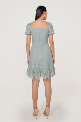 Narelle Lace Puff Sleeve Dress