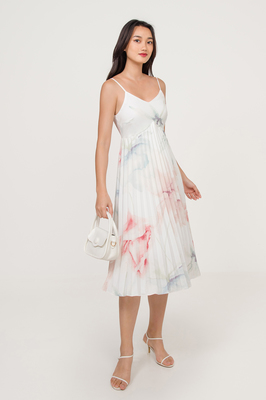 Island Pleated Midi Dress