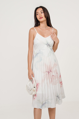 Island Pleated Midi Dress