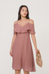 Ellese Textured Cold Shoulder Dress