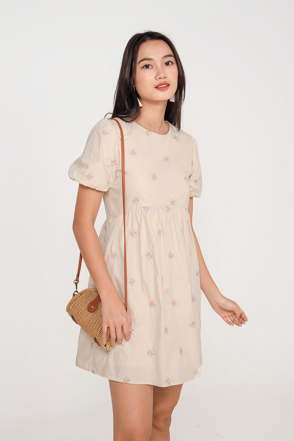 Emery Embroidered Sleeved Dress