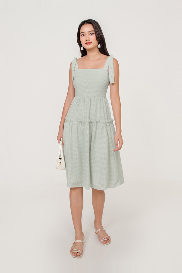 Ellese Textured Tie Strap Midi