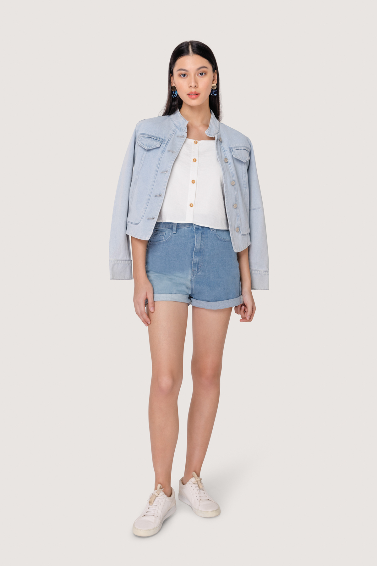 Fayth • Addie Denim Cuffed Shorts
