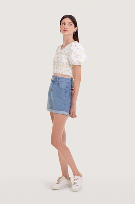Chantilly Shirred Crop Top