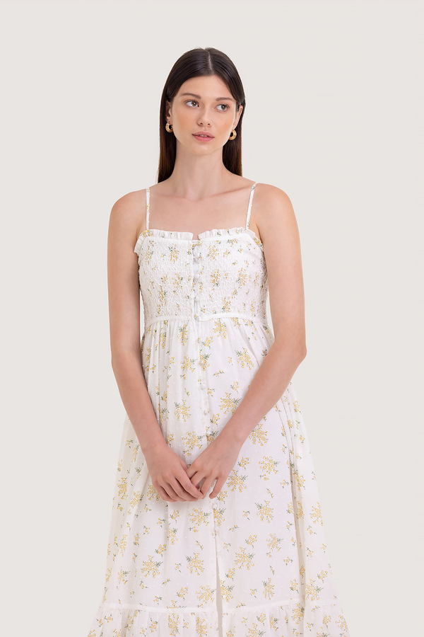 Chantilly Shirred Summer Dress