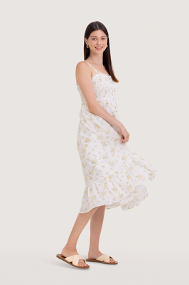 Chantilly Shirred Summer Dress