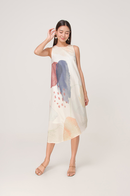 Fresco Asymmetric Midi Dress