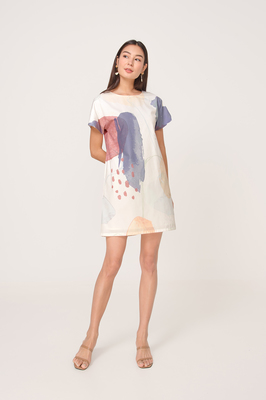 Fresco Sleeve Shift Dress
