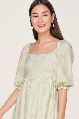Azalea Puff Sleeve Babydoll Dress