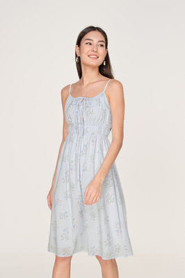 Azalea Shirred Summer Midi Dress